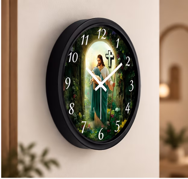 Jesus Garden of Grace Wall Clock - Thumbnail 2