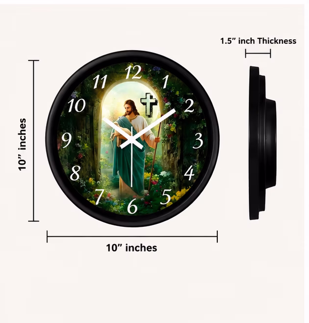 Jesus Garden of Grace Wall Clock - Thumbnail 3