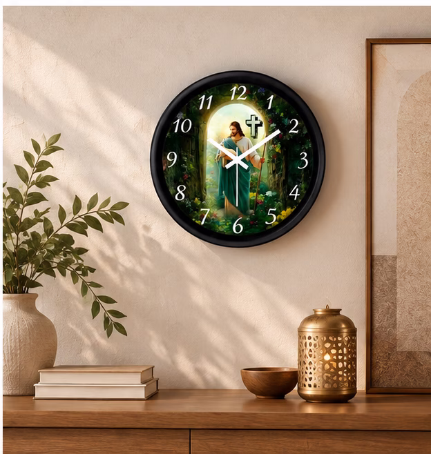 Jesus Garden of Grace Wall Clock - Thumbnail 4
